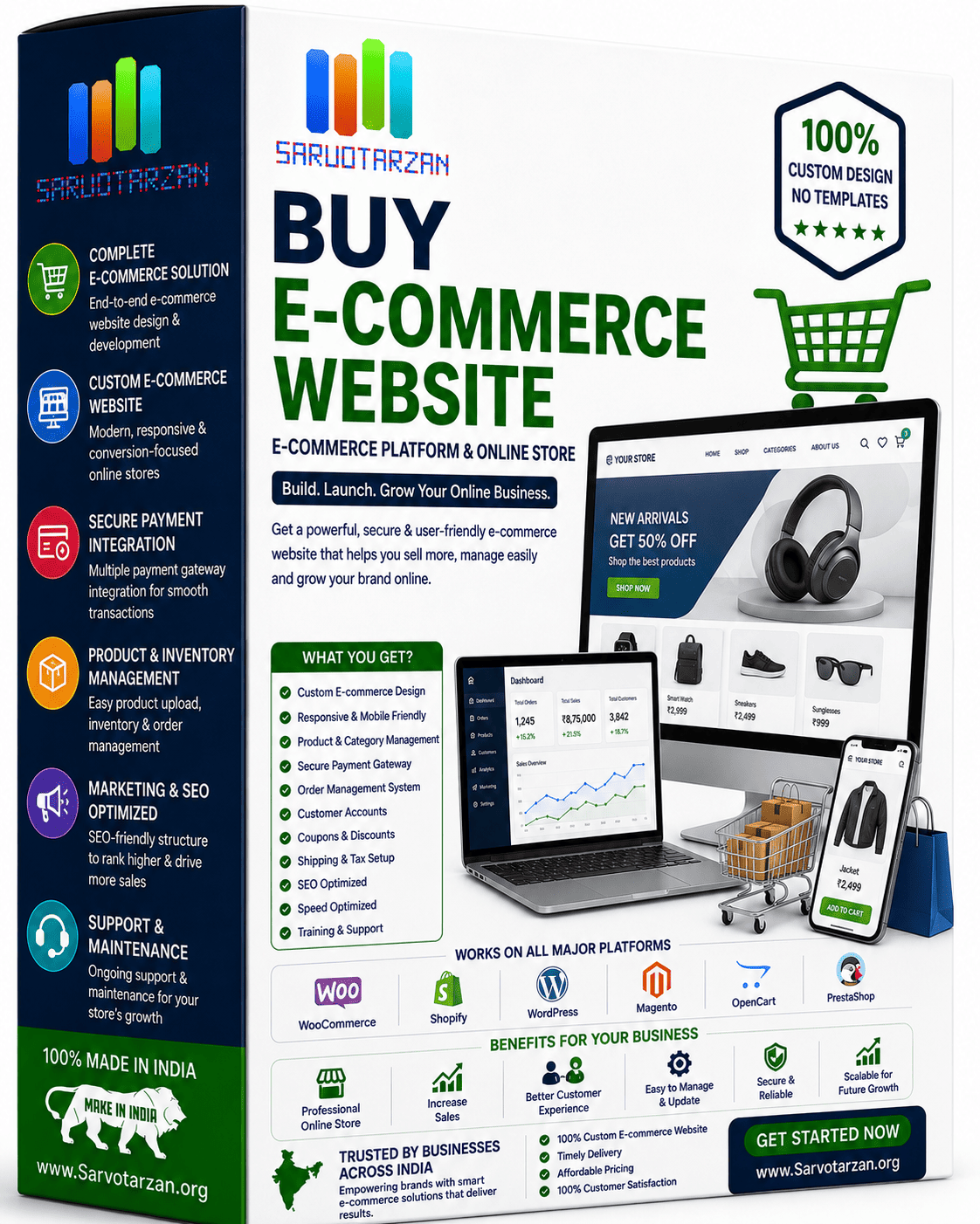 Buy E commerce Website Design & Website Development Service (Now with 72 Must-Have Features)