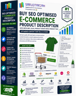Buy SEO Optimised E-Commerce Product Description with Meta Info, Slug, Product Short Info & Product Tags